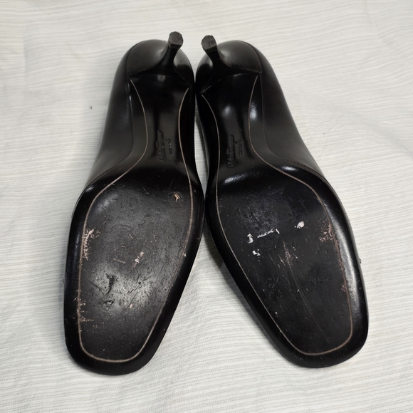 Salvatore Ferragamo Brown Leather Heels - Picture 4 of 5
